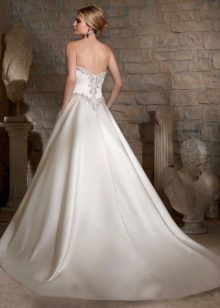 Magnificent wedding dress decorated with rhinestones