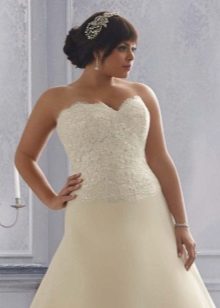 Wedding dress for full milk color