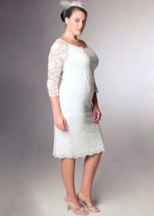 Wedding lace dress sheath for full