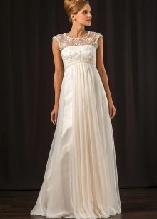 Empire wedding dress satin