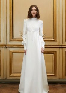 Wedding dress fully closed