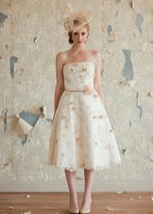 Short vintage wedding dress