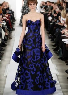 Evening dress from Oscar de la Renta blue