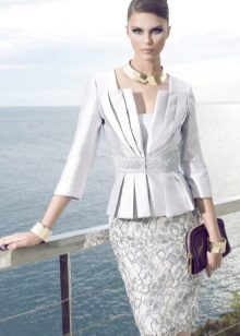 Evening dress for mature from Carla Ruiz openwork