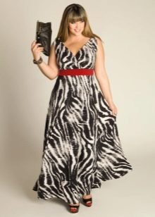Evening dress in the color of zebra