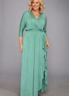 Evening dress with a smell for full mint