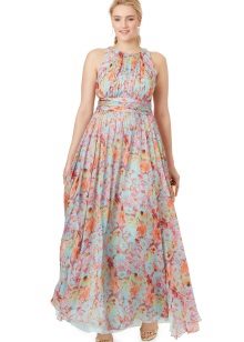 Summer evening dress for full