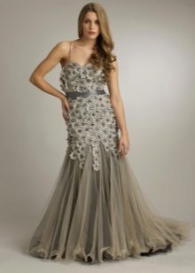 Dress evening mermaid for full