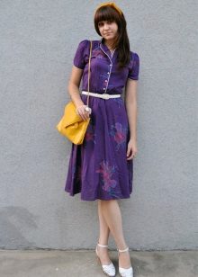 Violet dress with yellow