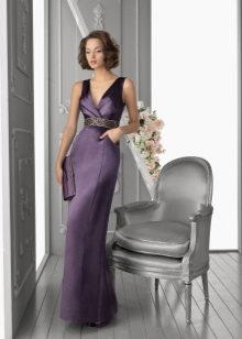 Purple evening dress