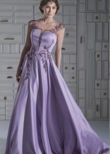 short lavender evening dress
