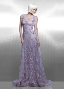 Lace Evening Lilac Dress