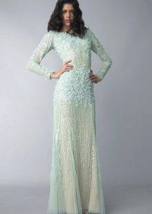 Mint evening dress