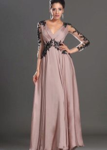 Evening dress with maternity lace