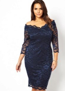 Evening dress for full lace