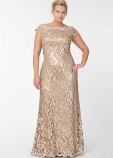 Lace evening dress for mom of the bride