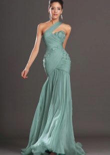 Evening dress mermaid with one shoulder