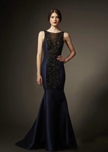 Black evening dress mermaid