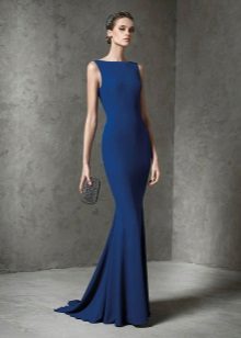 Blue evening dress mermaid