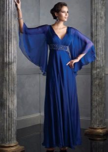 Greek style evening dress with sleeves