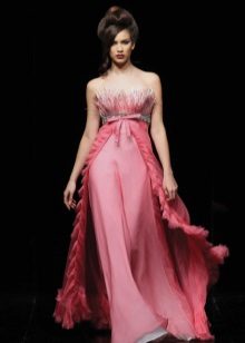 Greek evening dress with decorated bodice