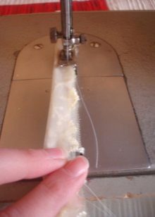 Stitching the straps