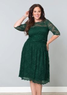 Dark green dress for full