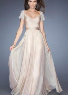 Cream evening gown