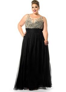 Dress black evening for full