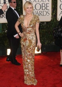 Evening dress from Alexander Mcqueen golden