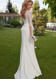 Straight dress with basky