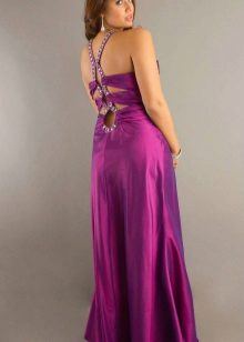 Elegant evening dress with an open back large size