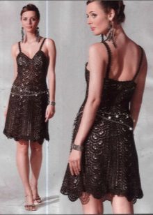 Crochet strap evening dress