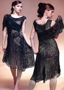 crocheted evening dress