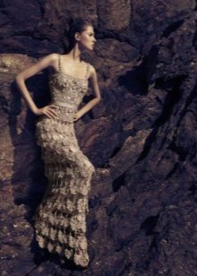 Vanessa Montoro evening dress crocheted to the floor