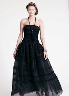 Evening dress lace with a corset