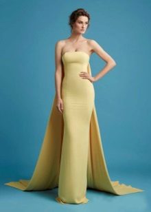 straight evening dress with a corset