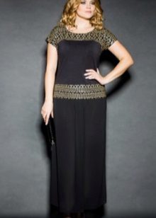 Evening knitted dress for full