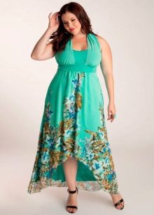 Evening dress mint for full for a wedding