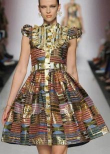 Summer evening dress with a print in this style