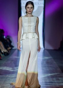 Evening dress straight from the Privee 2014 collection with basques