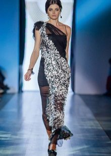 One-shoulder evening dress from Privee 2014 collection