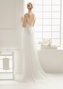 Wedding dress 2016 with the illusion of an open back