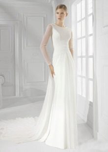 Wedding dress closed with a transparent sleeve 2016