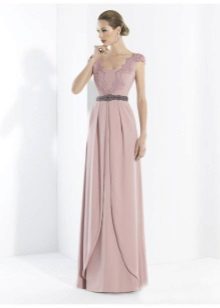 Evening dress for women 40 years of lilac color