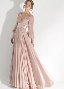 Evening dress with empire sleeves