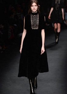 Velvet short dress for prom