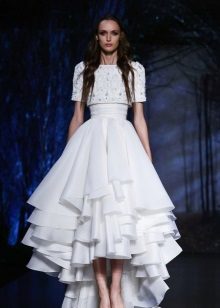 Midi dress short front long back