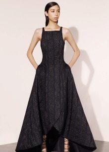 Midi dress short front long back of the prom