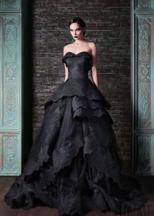 Black Lace Gorgeous Wedding Dress